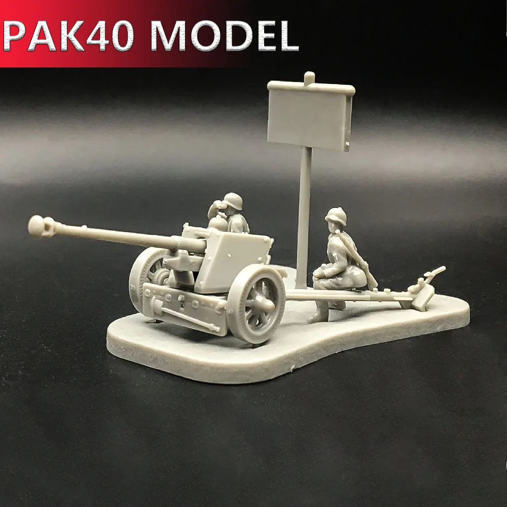 4D 1:72 сценарий PAK40 Сборная модель пушки сборочные игрушки Пазлы Строительные