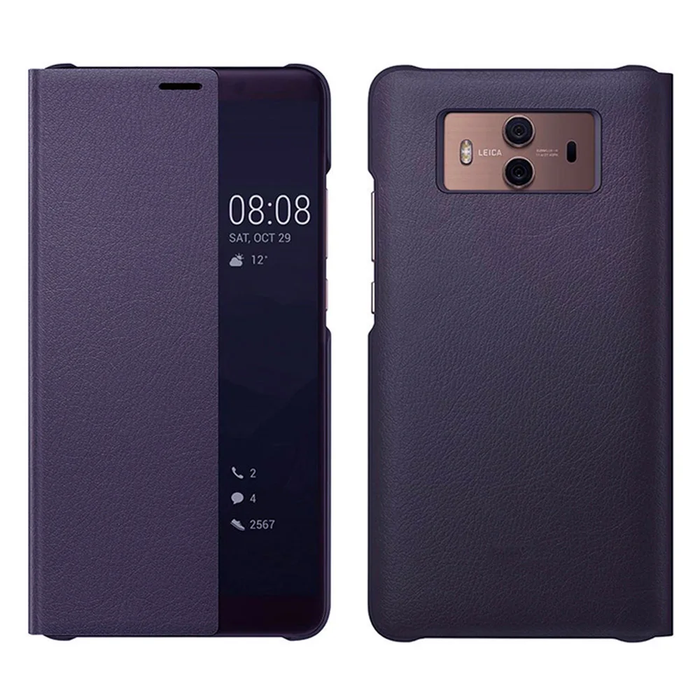 Флип чехол Smart View кожаный для телефона Huawei Mate 10 Pro Mate10 10pro Mate10pro роскошный Магнитный