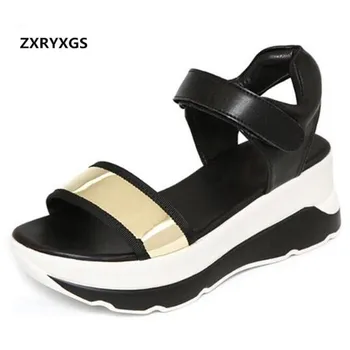 2020 New Summer Pen Toe Platform Wedges Sandals Women Shoes Sandals Comfortable Sequins Genuine Leather Shoes Fashion Sandals
2020 New Summer Pen Toe Platform Wedges Sandals Women Shoes Sandals Comfortable Sequins Genuine Leather Shoes Fashion Sandals