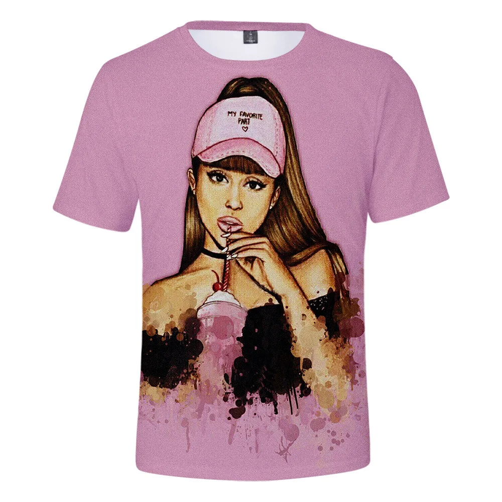 Новые модные парные мужские и женские унисекс Забавные футболки Ariana Grande с 3D
