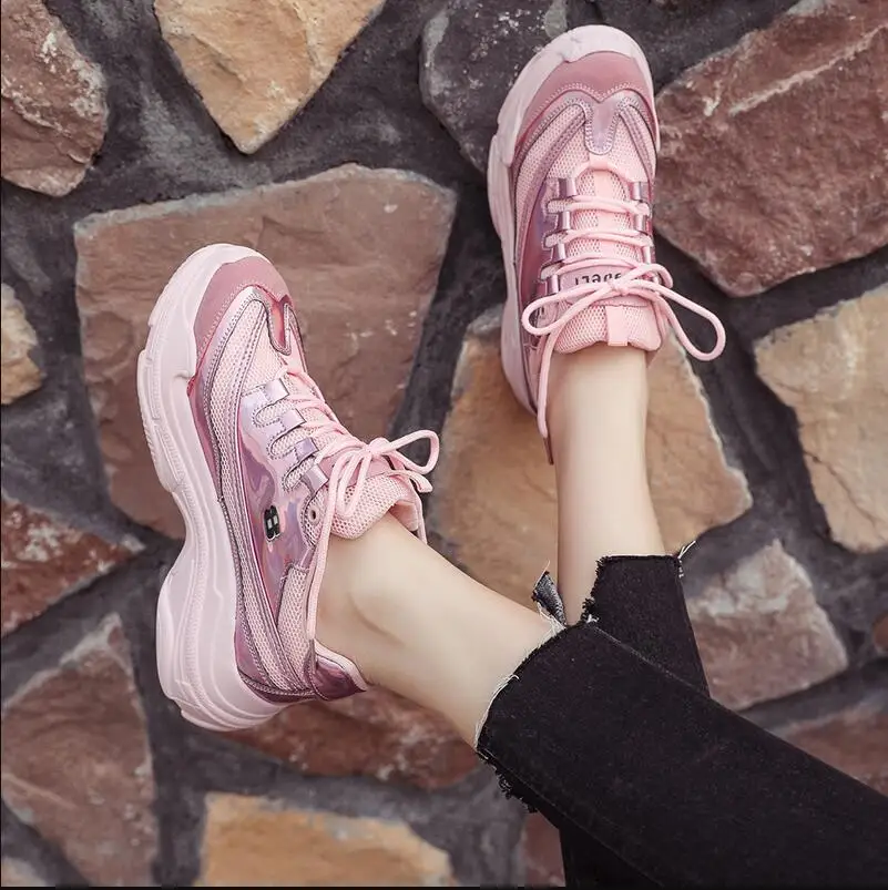 Women Red Platform Shoes Spring Summer Glossy PU+Mesh Breathable High Street Ladies Shoes Thick Sole 4.5cm Women Chunky Sneakers
Women Red Platform Shoes Spring Summer Glossy PU+Mesh Breathable High Street Ladies Shoes Thick Sole 4.5cm Women Chunky Sneakers