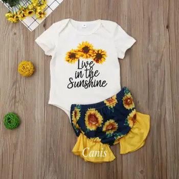Cute Summer Clothes Newborn Baby Girls Sun Flower Romper Short Pants 2Pcs Outfit 0-24M Clothes Set
Cute Summer Clothes Newborn Baby Girls Sun Flower Romper Short Pants 2Pcs Outfit 0-24M Clothes Set