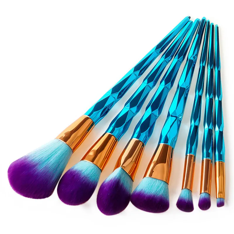 Peacock Blue Diamond Makeup Brushes Set 7 pcs /set Mermaid Eyeshadow Powder Facial Foundation Cosmetic Makeup Brush Kit
Peacock Blue Diamond Makeup Brushes Set 7 pcs /set Mermaid Eyeshadow Powder Facial Foundation Cosmetic Makeup Brush Kit