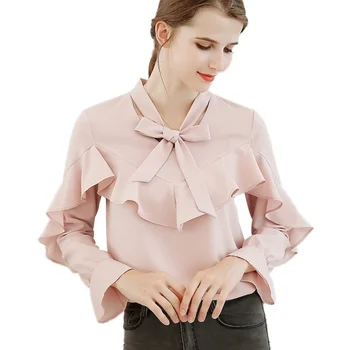 Harajuku New Spring Autumn Women Long Sleeve Blouse Fashion Casual Shirts Chiffon Shirt Bow Pink Office Ladies White Tops
Harajuku New Spring Autumn Women Long Sleeve Blouse Fashion Casual Shirts Chiffon Shirt Bow Pink Office Ladies White Tops