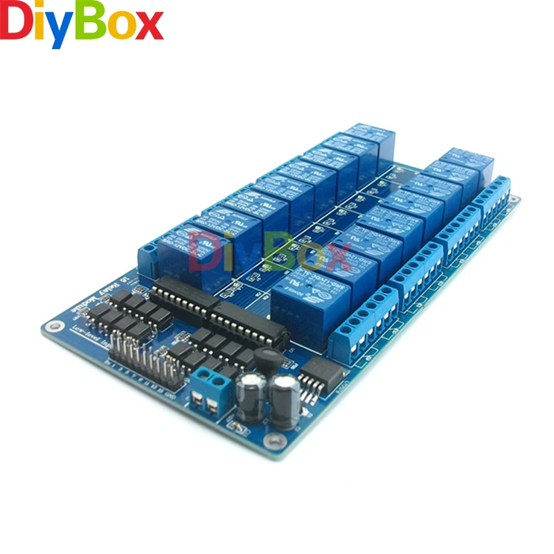 16-Channel 5V Relay Shield Module with optocoupler LM2576 Power supply For Arduino
16-Channel 5V Relay Shield Module with optocoupler LM2576 Power supply For Arduino