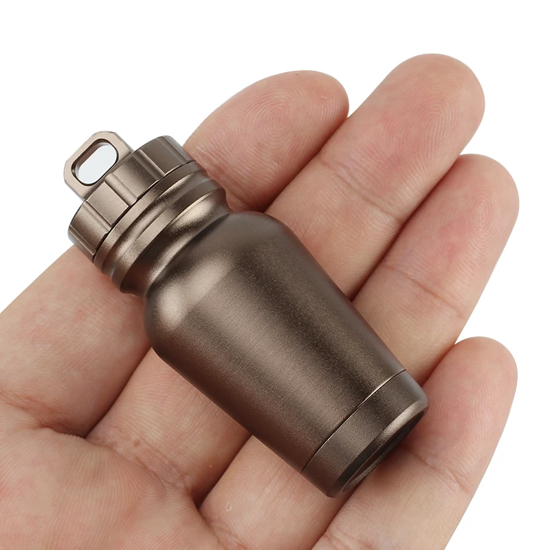 Mini Waterproof Bottle Aluminum Alloy Waterproof Canister Medicine Seal Capsule Bottle Outdoor Camping Edc Tool
Mini Waterproof Bottle Aluminum Alloy Waterproof Canister Medicine Seal Capsule Bottle Outdoor Camping Edc Tool