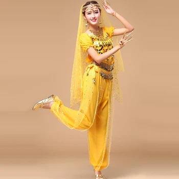 2020 Bollywood Dance Costumes 5pcs(Top+Pants+Waist Chain+Veil+Headwear) Belly Dancing Clothes Indian Dress Roupas Indianas
2020 Bollywood Dance Costumes 5pcs(Top+Pants+Waist Chain+Veil+Headwear) Belly Dancing Clothes Indian Dress Roupas Indianas