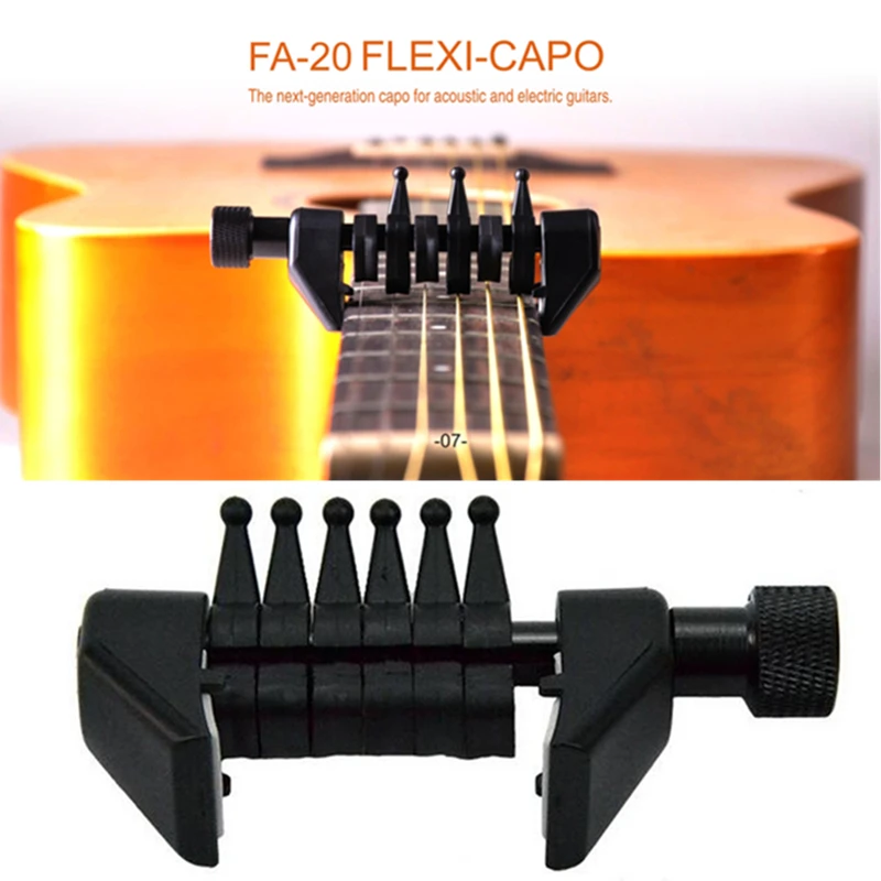 Flanger Flexi-Capo портативный альтернативный тюнинг capo для акустических и электрических гитарные аксессуары черного цвета
Flanger Flexi-Capo портативный альтернативный тюнинг capo для акустических и электрических гитарные аксессуары черного цвета
