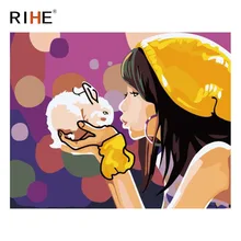 RIHE Girl Kissing Rabit Oil Painting By Numbers Cuadros Decoracion Acrylic Paint On Canvas For Artwork Modern Home Decor 2018
RIHE Girl Kissing Rabit Oil Painting By Numbers Cuadros Decoracion Acrylic Paint On Canvas For Artwork Modern Home Decor 2018