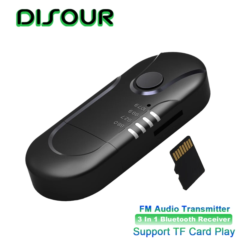 3 IN 1 Bluetooth Receiver USB 3.5mm Car Audio FM Transmitter Support TF Card Auto Play Stereo Music Wireless Adapter For Car kit
3 IN 1 Bluetooth Receiver USB 3.5mm Car Audio FM Transmitter Support TF Card Auto Play Stereo Music Wireless Adapter For Car kit