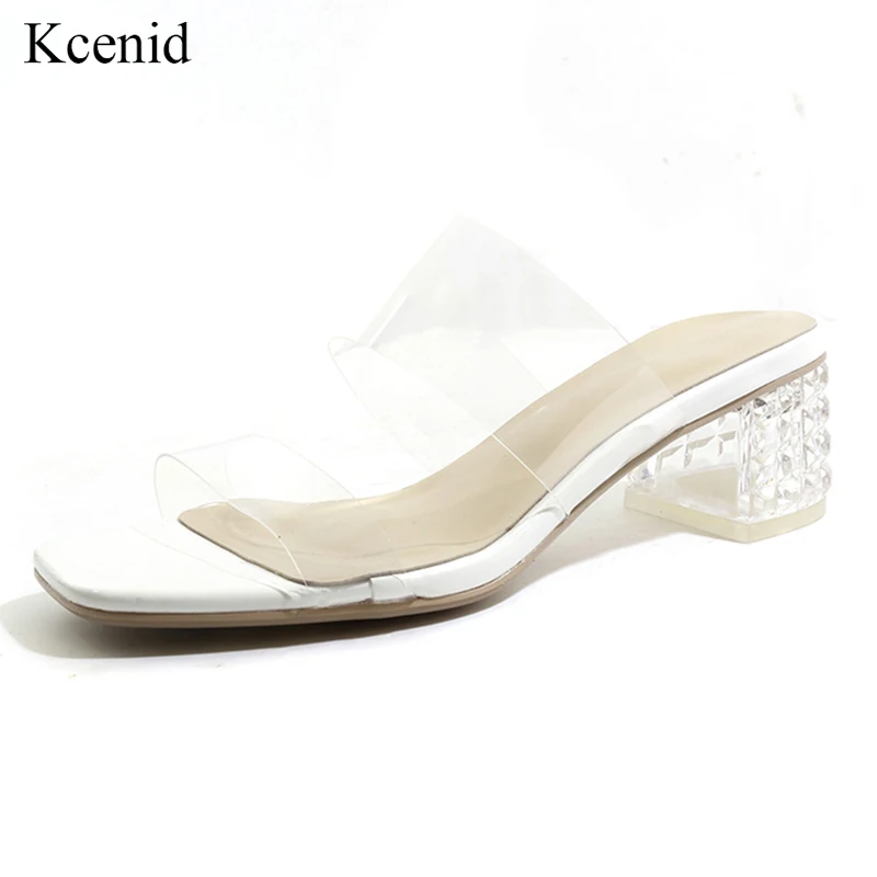 Kcenid 2019 New PVC jelly slippers fashion crystal heel open toe women transparent clear shoes slides summer shoe size 33-43
Kcenid 2019 New PVC jelly slippers fashion crystal heel open toe women transparent clear shoes slides summer shoe size 33-43