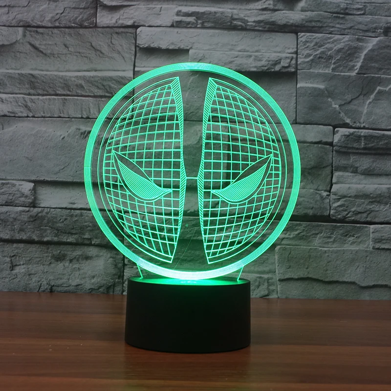 3D Optical Illusion Night Light, 7 Color LED 3D Lamp, Marvel Comics 3D LED For Kids and Adult, Dead Pool Light Up
3D Optical Illusion Night Light, 7 Color LED 3D Lamp, Marvel Comics 3D LED For Kids and Adult, Dead Pool Light Up