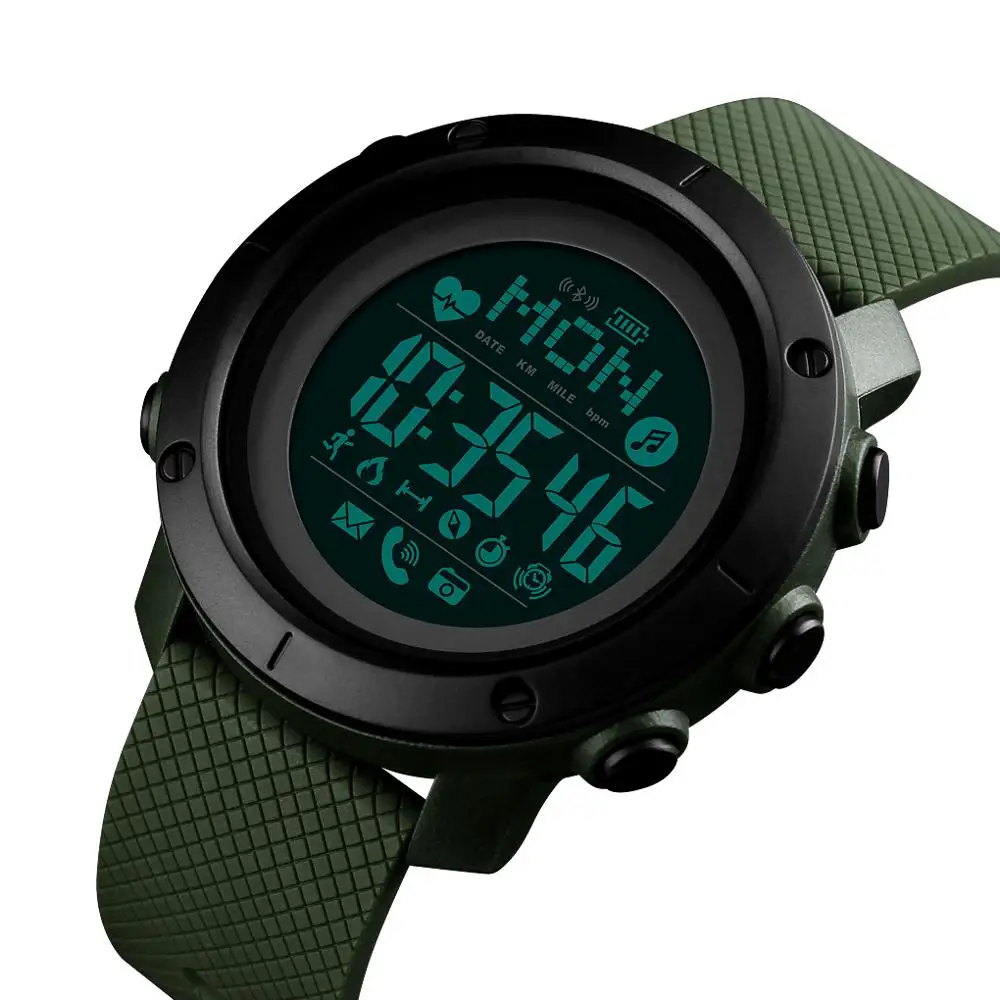 

2019 SKMEI Sport Smartwatch Call Remind Calorie Pedometer Sleep Heart Rate Tracker Compass Smart Wristbands For Android IOS