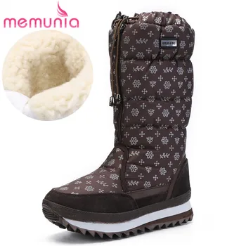 MEMUNIA 2020 New cow suede leather winter boots women thick fur plush warm snow boots female platform shoes lace up half botas
MEMUNIA 2020 New cow suede leather winter boots women thick fur plush warm snow boots female platform shoes lace up half botas