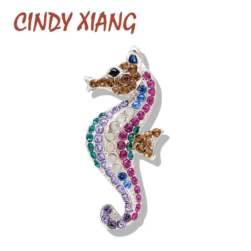 CINDY XIANG Rhinestone Seahorse Brooch Multi-color Sea Animal Pins Beach Jewelry Summer Brooches for Women Coat Dress Pins Gift
CINDY XIANG Rhinestone Seahorse Brooch Multi-color Sea Animal Pins Beach Jewelry Summer Brooches for Women Coat Dress Pins Gift