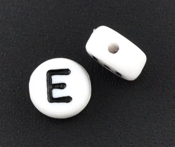 Acrylic Spacer Beads Flat Round White Letter Pattern About 7mm( 2/8") Dia, Hole: Approx 1mm, 60 PCs new
Acrylic Spacer Beads Flat Round White Letter Pattern About 7mm( 2/8") Dia, Hole: Approx 1mm, 60 PCs new