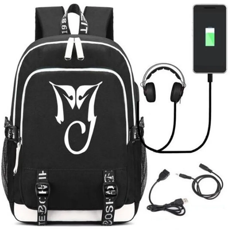 Michael Music Fans Backpack Bag Canvas Rucksack w/ USB Fashion Port and Lock / Headphone Anime Book Bag Laptops Gift
Michael Music Fans Backpack Bag Canvas Rucksack w/ USB Fashion Port and Lock / Headphone Anime Book Bag Laptops Gift