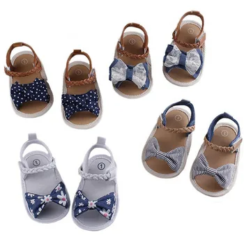 

PUDCOCO Lovely Summer Baby Girls Bowknot Sandals Anti-Slip Crib Shoes Soft Sole Prewalkers Fashion Casual Clogs 0-18M