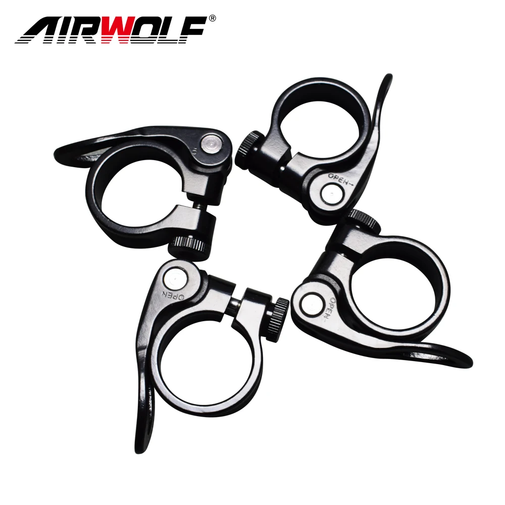 Airwolf 31.8mm Alloy MTB Bike Seat Clamp Aluminium Quick Release Mountain Road Fixed Gear Bike Seatpost Clamp 
Airwolf 31.8mm Alloy MTB Bike Seat Clamp Aluminium Quick Release Mountain Road Fixed Gear Bike Seatpost Clamp