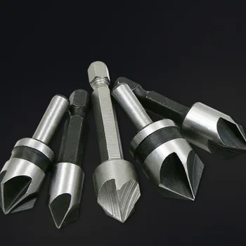 5pcs 5 Flute Countersink Drill Bit Set 82-90 Degree Chamfering Cutter For Wood Metal 12/16/19mm
5pcs 5 Flute Countersink Drill Bit Set 82-90 Degree Chamfering Cutter For Wood Metal 12/16/19mm