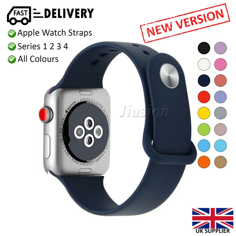 Colorful Soft Silicone Smarwatch Band For Apple Watch 4/3/2/1 Series Sport Breathable Replacement Strap Iwatchband Accessories
Colorful Soft Silicone Smarwatch Band For Apple Watch 4/3/2/1 Series Sport Breathable Replacement Strap Iwatchband Accessories