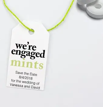 Personalized We're Engaged Mints wedding welcome gift engagement Party Favor Tags bridal shower Bachelorette booking Cards
Personalized We're Engaged Mints wedding welcome gift engagement Party Favor Tags bridal shower Bachelorette booking Cards