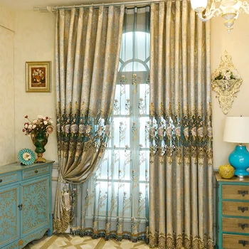 European Style High grade Water Soluble Curtain Bottom Jacquard Stitching Blue Peacock Embroidered Sheer Curtains
European Style High grade Water Soluble Curtain Bottom Jacquard Stitching Blue Peacock Embroidered Sheer Curtains