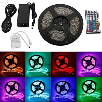 5050 LED Strip RGB 5M 300 LED IP20 Led Diode Tape Non-Waterproof +44key Remote+ 6A Power Adapter For Home Garden Decoration
5050 LED Strip RGB 5M 300 LED IP20 Led Diode Tape Non-Waterproof +44key Remote+ 6A Power Adapter For Home Garden Decoration
