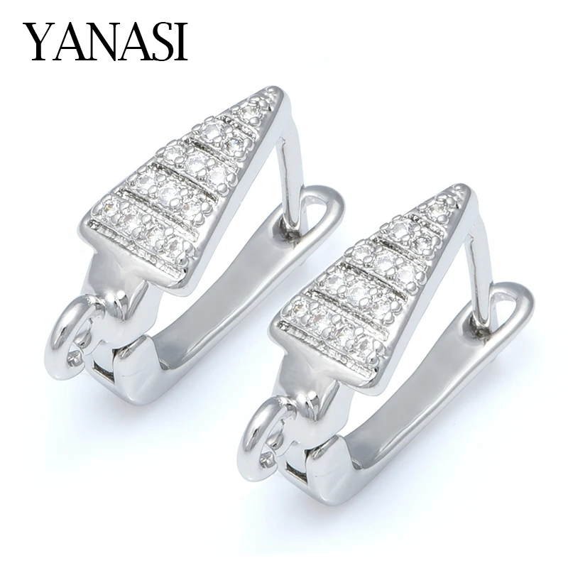 4 Colors Triangle Earring Hooks For Jewelry Making Cubic Zirconia CZ Gold Silver Earrings Clasps DIY Woman Jewellery Gift
4 Colors Triangle Earring Hooks For Jewelry Making Cubic Zirconia CZ Gold Silver Earrings Clasps DIY Woman Jewellery Gift