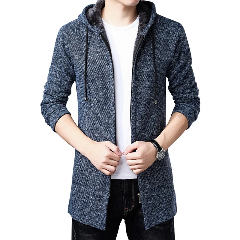 Laamei Sweater Mens Clothes 2019 Winter Thick Warm Long Cardigan Men With Hood Sweater Coat With Cotton Liner Zipper Coats
Laamei Sweater Mens Clothes 2019 Winter Thick Warm Long Cardigan Men With Hood Sweater Coat With Cotton Liner Zipper Coats