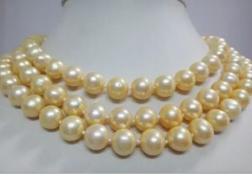 Jewelr 005773 40"9-10mm NATURAL SOUTH SEA GENUNIE GOLD PERFECT ROUND PEARL NECKLACE
Jewelr 005773 40"9-10mm NATURAL SOUTH SEA GENUNIE GOLD PERFECT ROUND PEARL NECKLACE