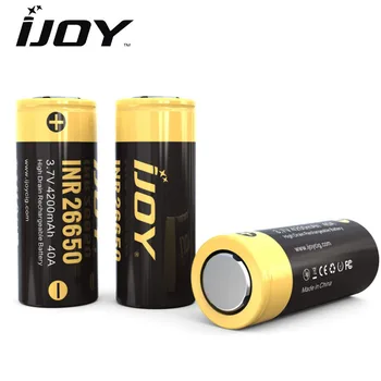 Original IJOY INR 26650 battery 4200mah Capacity 3.7V 40A Rechargeable Electronic Cigarette Battery for E Cig 26650 Vape Box Mod
Original IJOY INR 26650 battery 4200mah Capacity 3.7V 40A Rechargeable Electronic Cigarette Battery for E Cig 26650 Vape Box Mod