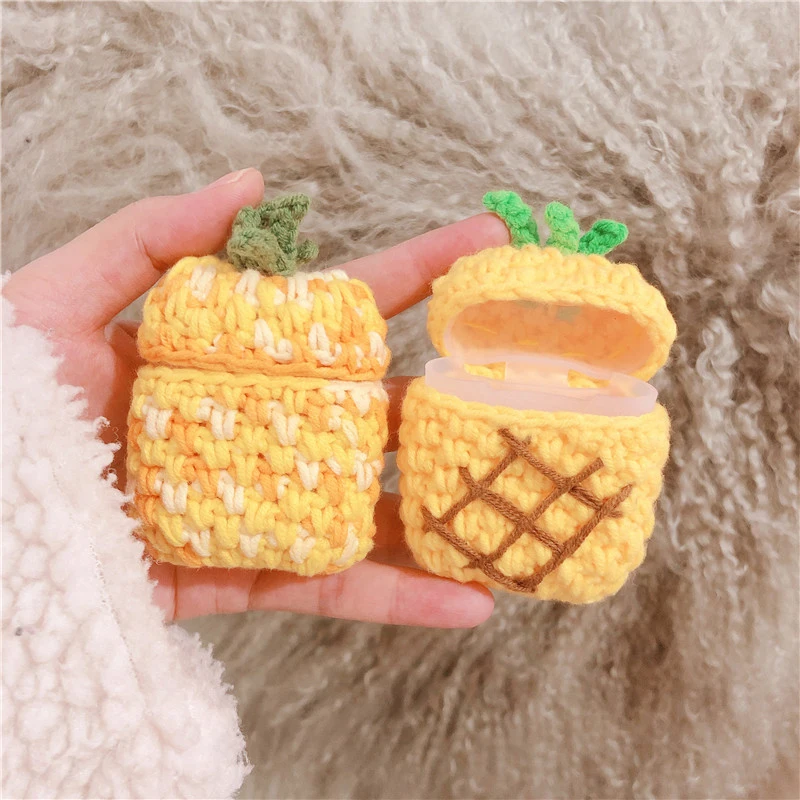 Handmade Knitting Summer Fruit Cute Earphones Case for Apple Airpods 1 2 Accessories Bluetooth Headphones Protective Case Gifts
Handmade Knitting Summer Fruit Cute Earphones Case for Apple Airpods 1 2 Accessories Bluetooth Headphones Protective Case Gifts