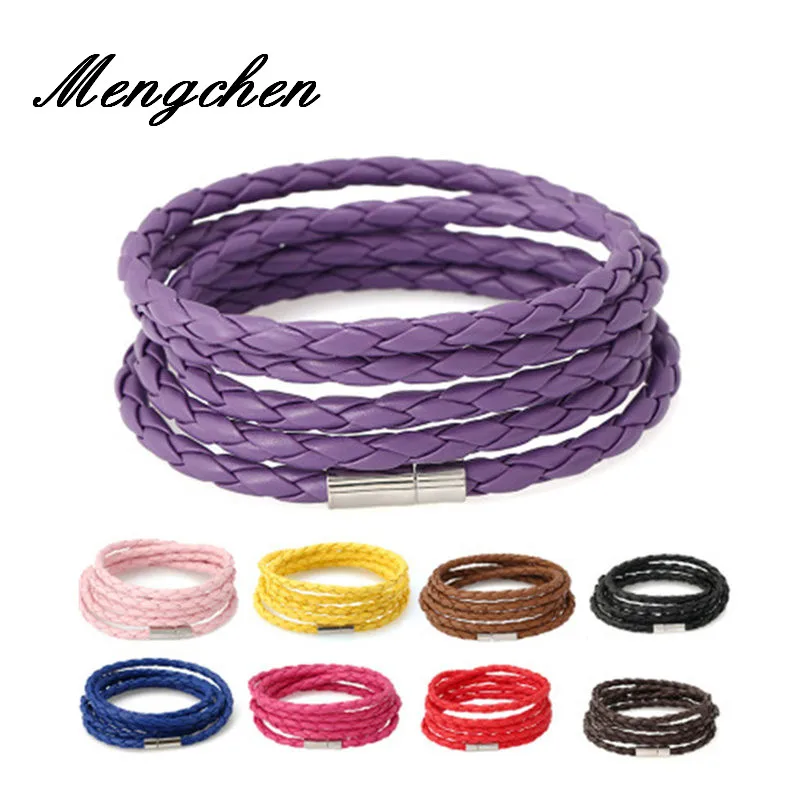 10PCS/Lot Handmade Multilayer 10Colors Braid Leather Bracelets Bangles for Magnetic Clasp Wrap Bracelet for Women/Men Jewelry
10PCS/Lot Handmade Multilayer 10Colors Braid Leather Bracelets Bangles for Magnetic Clasp Wrap Bracelet for Women/Men Jewelry
