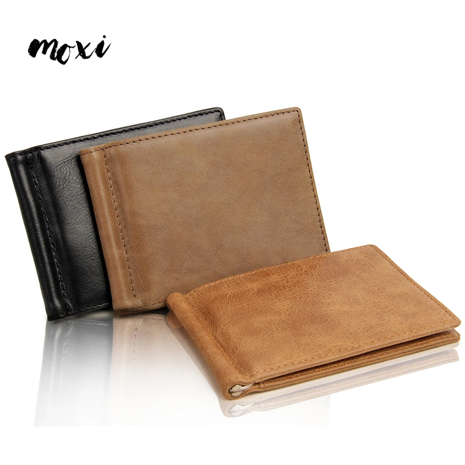 Moxi Men Money Clips Genuine Cow Leather Vintage Slim Fashion Credit Card Clip Money Male Small Solid Brand Wallet dollor price
Moxi Men Money Clips Genuine Cow Leather Vintage Slim Fashion Credit Card Clip Money Male Small Solid Brand Wallet dollor price