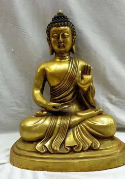 12" China gilt bronze carved Buddhism Sakyamuni buddha Sculpture Statue
12" China gilt bronze carved Buddhism Sakyamuni buddha Sculpture Statue
