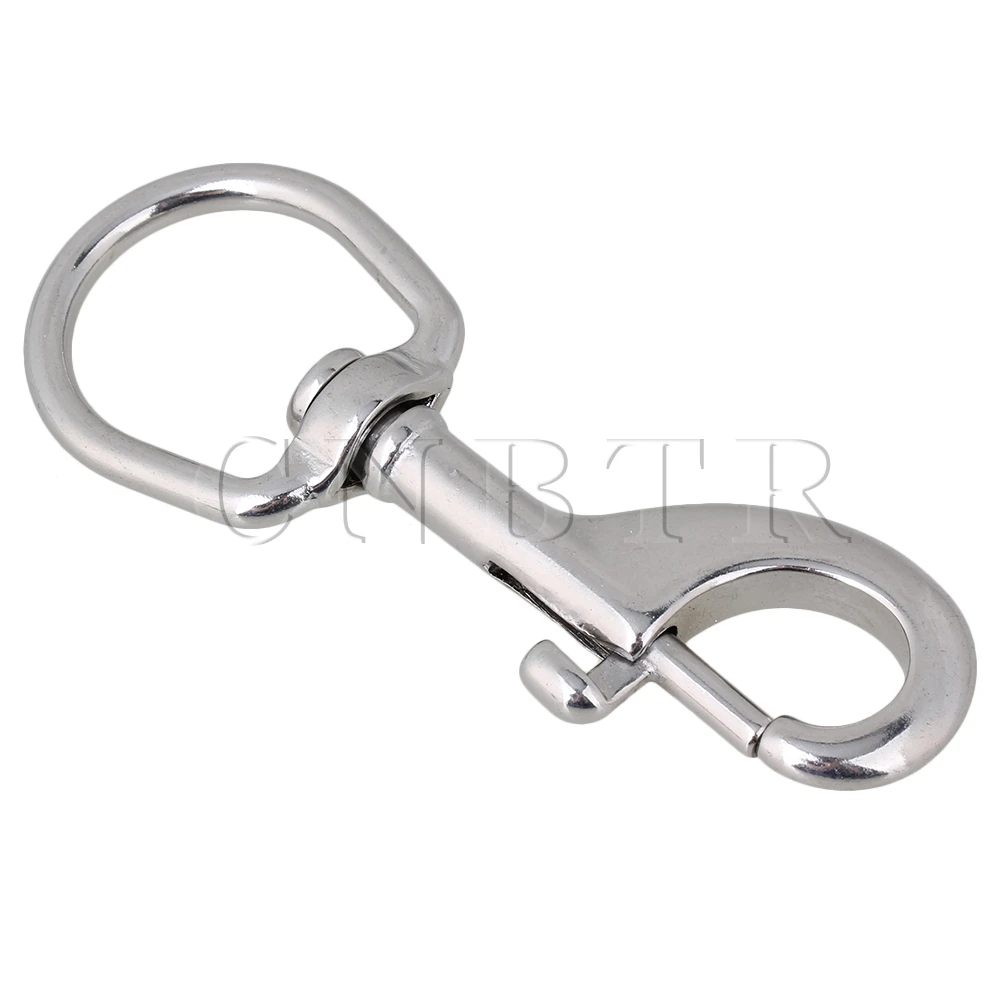 CNBTR 115mm 304 Stainless Steel Swivel-Eye Bolt Snap Hook Round Swivel Silver
CNBTR 115mm 304 Stainless Steel Swivel-Eye Bolt Snap Hook Round Swivel Silver