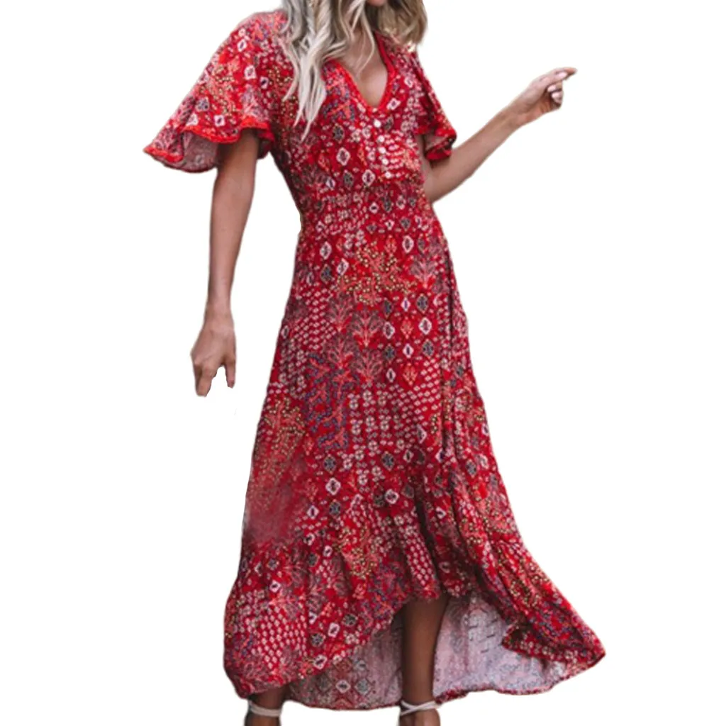 SAGACE 2019 Summer Women Dress Sexy Casual Short Sleeve Bohemia Print Sexy V Neck National Style Dress Women Beach Party Dress
SAGACE 2019 Summer Women Dress Sexy Casual Short Sleeve Bohemia Print Sexy V Neck National Style Dress Women Beach Party Dress