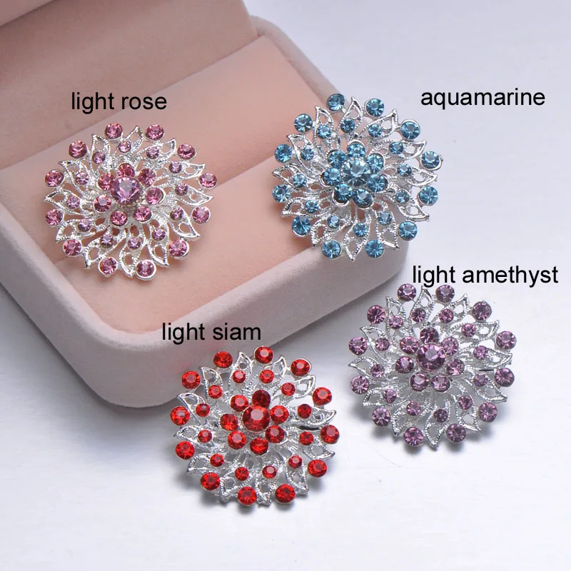 (S0580 )5pcs/lot, 33mm rhinestone brooch,with pin at back,silver plating,4 colors for choose
(S0580 )5pcs/lot, 33mm rhinestone brooch,with pin at back,silver plating,4 colors for choose