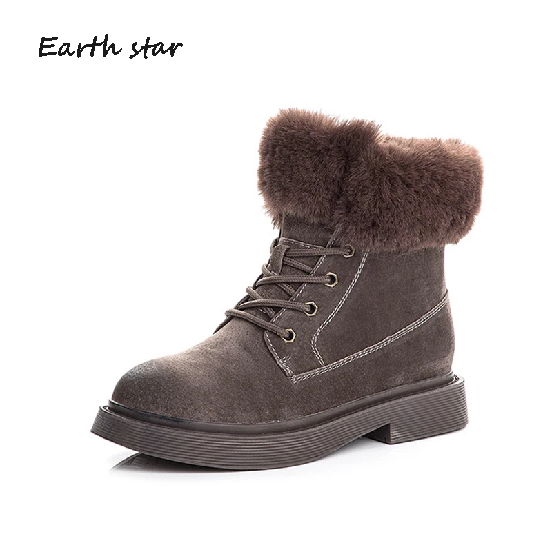 

botas mujer Shoes Women Fashion Brand Martin Boot zapatillas mujer Winter New chaussures femme with Fur Warm footware Cross-tied