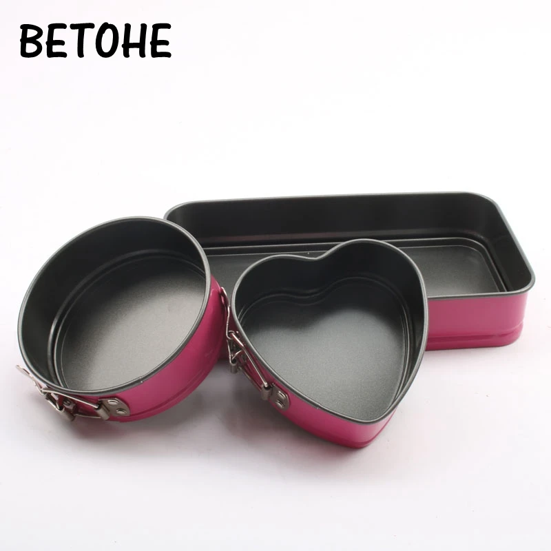 BETOHE 3 Set Household Oven Rectangular Round Heart Shape Creative Baking Mold Set Non-stick Cake Mold
BETOHE 3 Set Household Oven Rectangular Round Heart Shape Creative Baking Mold Set Non-stick Cake Mold