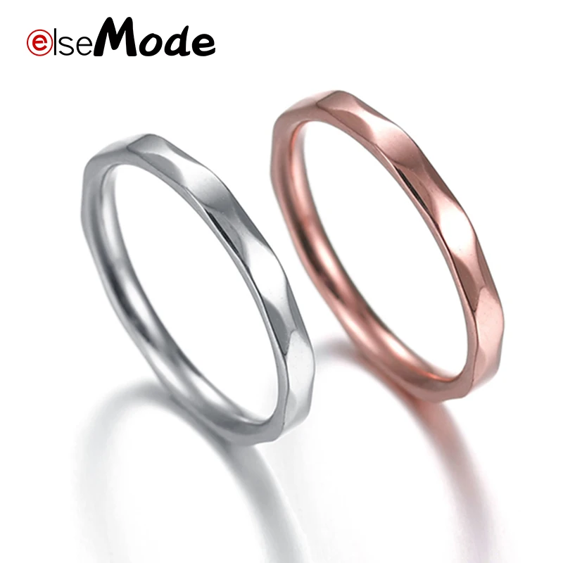 ELSEMODE Titanium Steel Rose Gold Anti-allergy Simple Wedding Couples Rings for Woman Gift Bague Femme Anillos Mujer
ELSEMODE Titanium Steel Rose Gold Anti-allergy Simple Wedding Couples Rings for Woman Gift Bague Femme Anillos Mujer