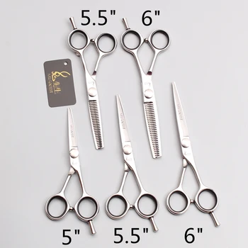 5" 5.5" 6" 440C Mr Rabbit Hairdressing Scissors Cutting Shears Thinning Scissors Styling Tool Professional Hair Scissors M9012
5" 5.5" 6" 440C Mr Rabbit Hairdressing Scissors Cutting Shears Thinning Scissors Styling Tool Professional Hair Scissors M9012