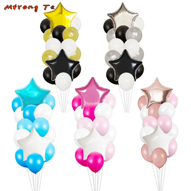 16pcs/lot 18inch star shape Foil helium latex air Balloon Bouquet for birthday party baby shower weeding decora party suppliers
16pcs/lot 18inch star shape Foil helium latex air Balloon Bouquet for birthday party baby shower weeding decora party suppliers