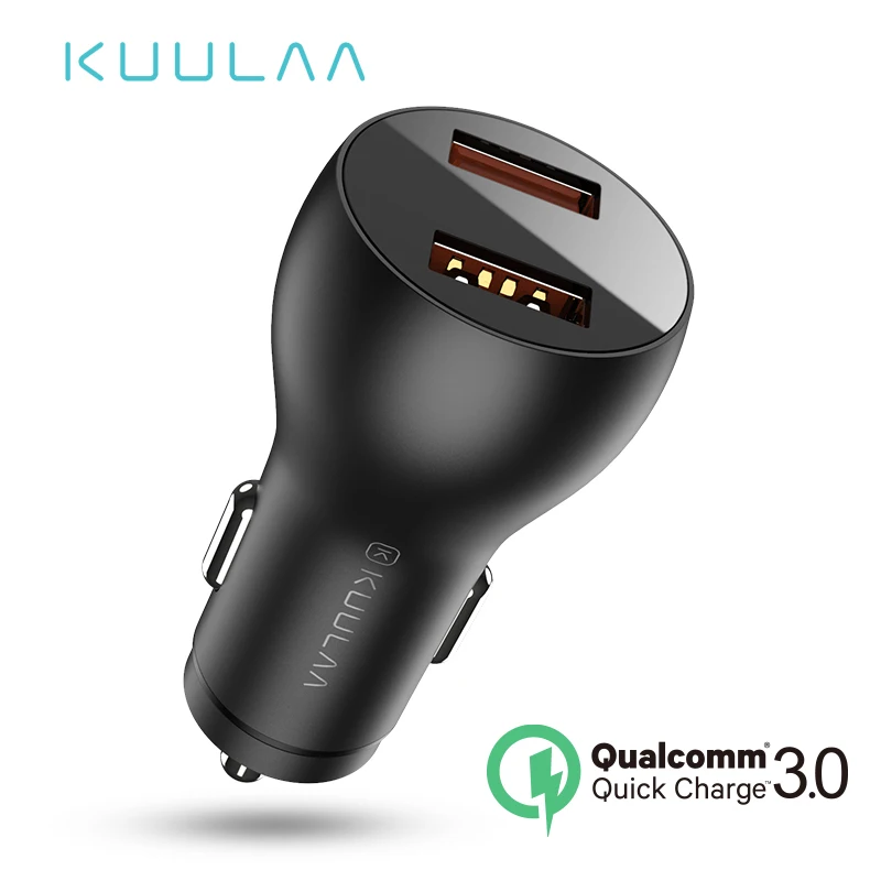 KUULAA Quick Charge 3 0 36 Вт двойное автомобильное зарядное устройство USB для Xiaomi Mi 9 Huawei P30 Pro