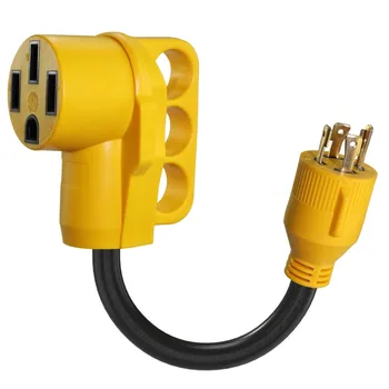 12 Inch RV Generator Adapter 30AMP 4 Prong Locking Male Plug to 50 AMP Female STW 10/4 Power Cord
12 Inch RV Generator Adapter 30AMP 4 Prong Locking Male Plug to 50 AMP Female STW 10/4 Power Cord