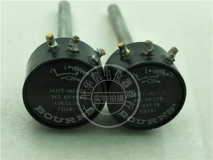 Б/у устройство BOURNS multi-circle проводной потенциометр 10K 3437S-UAC-103 длина вала 70 мм |