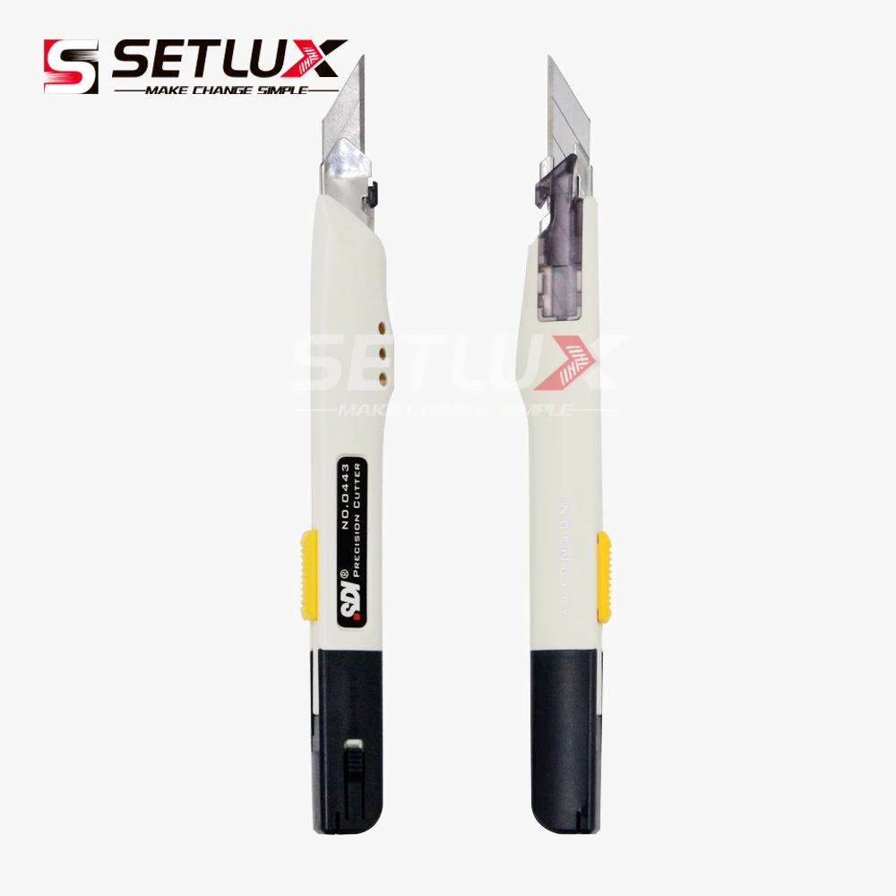 14*1.6cm Precision Cutters Safety Lock 9mm Stainless Steel Knives Vinyl Wrap Cutting Car Wrap Knife Application Tools
14*1.6cm Precision Cutters Safety Lock 9mm Stainless Steel Knives Vinyl Wrap Cutting Car Wrap Knife Application Tools