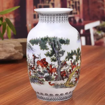 Jingdezhen Ceramic Vase modern Chinese Style deer Vase Fine Smooth Surface Home Decoration Furnishing Articles porcelain vase
Jingdezhen Ceramic Vase modern Chinese Style deer Vase Fine Smooth Surface Home Decoration Furnishing Articles porcelain vase