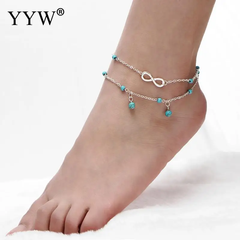 Infinity 8 Charm Beads Anklet for Women Jewelry Gold Silver Color Zinc Anklets Alloy Jewelry Women Beach Foot Anklet 8.8inch
Infinity 8 Charm Beads Anklet for Women Jewelry Gold Silver Color Zinc Anklets Alloy Jewelry Women Beach Foot Anklet 8.8inch